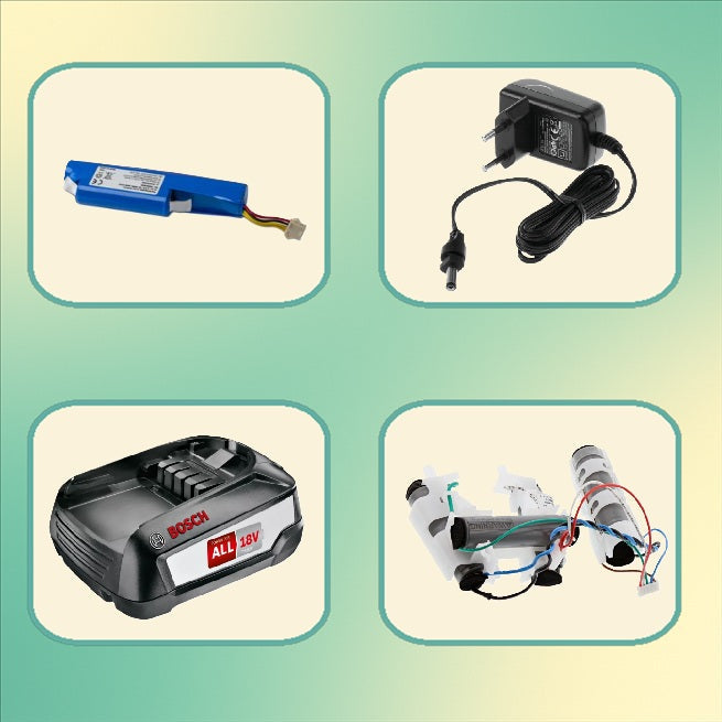 Trafa, baterie a nabíjecí stanice k akumulátorovým vysavačům