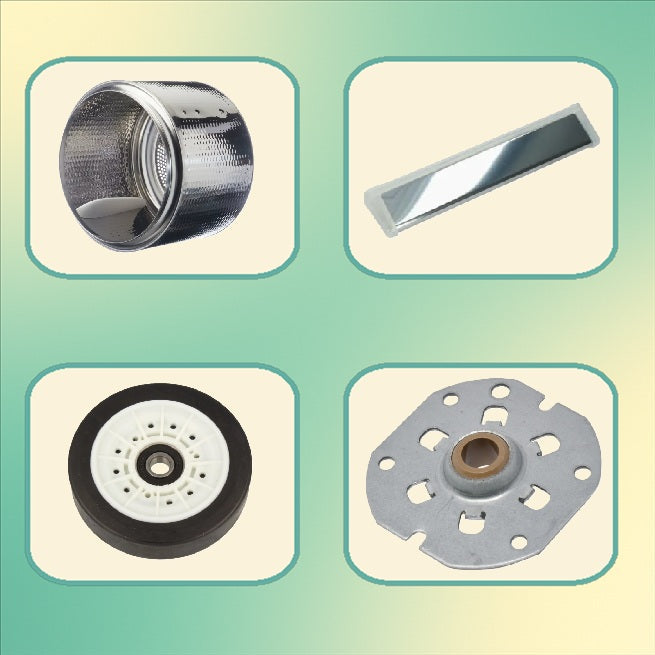 Celé bubny sušiček prádla, žebra, ložiska a vodící kola