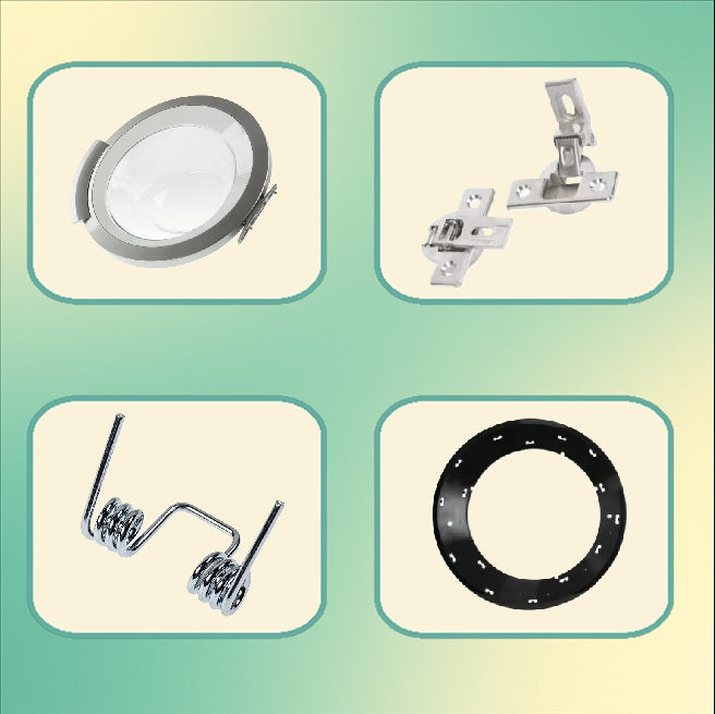 Dveře praček, skla dveří, rámy dveří, madla dveří, panty dveří