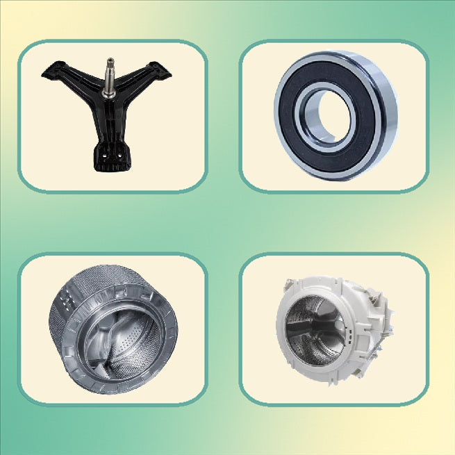 Vany, bubny, žebra bubnu, kříže bubnu, ložiska bubnu, gufera bubnu do praček