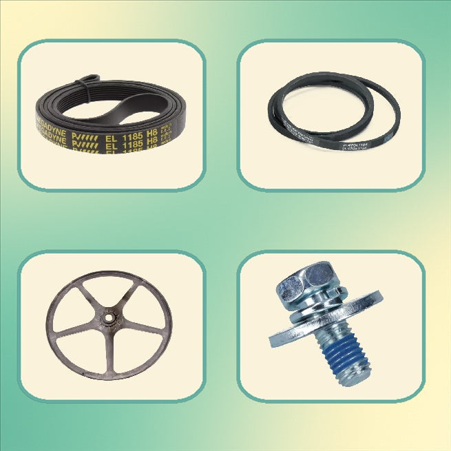 Klínové a víceklínové řemeny a řemenová kola praček