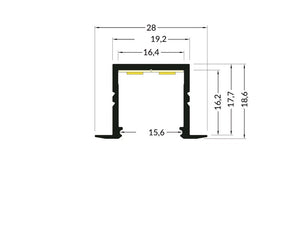 Lišta stříbrná KM59-S 1m