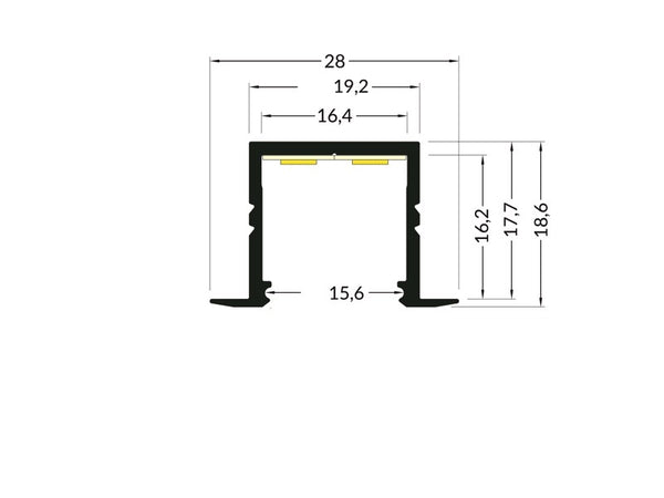 Lišta bílá KM59-B 1m