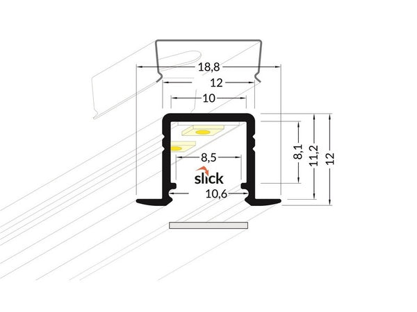 Lišta bílá KM49-B 2M