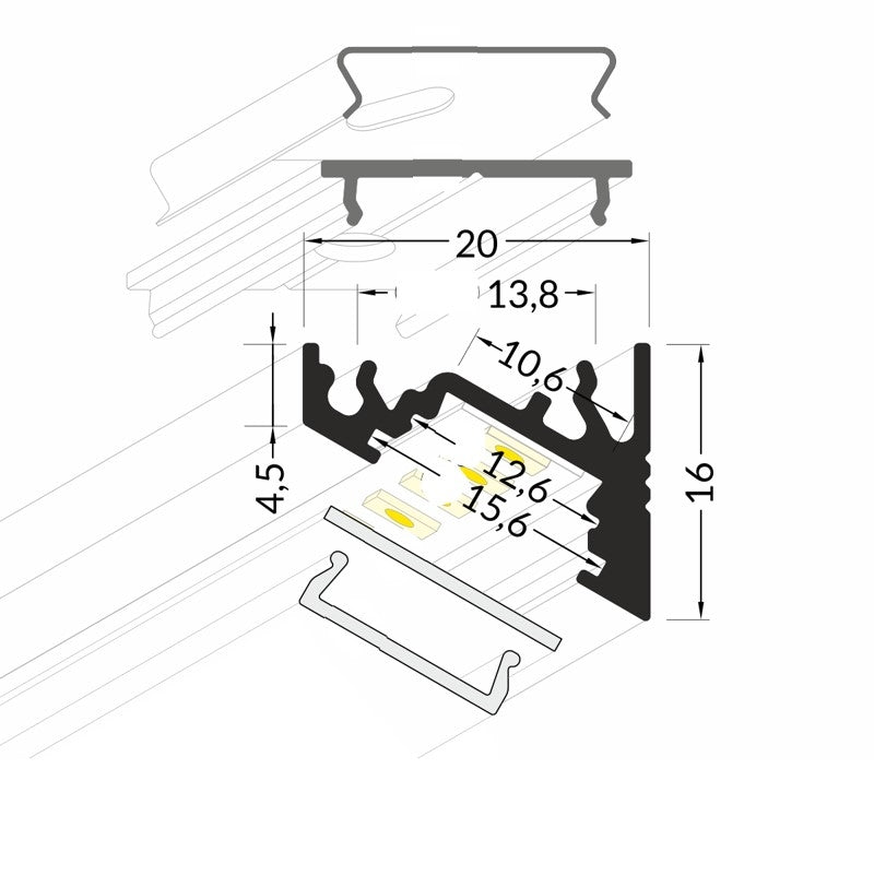 Sada KM18-B-M-125 3000K IP20