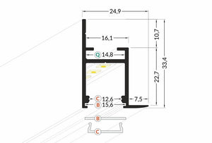 Lišta stříbrná KM5-S 2M