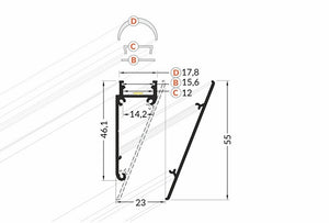 Lišta bílá KM7-B 2M