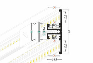 Lišta bílá KM40-B 2M