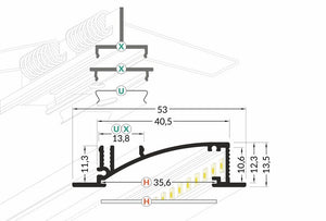 Lišta bílá KM50-B 1M