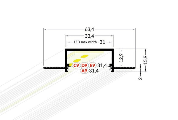 Lišta bílá KM74-B 1M
