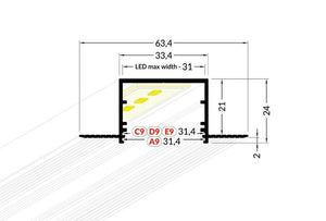 Lišta bílá KM75-B 1M
