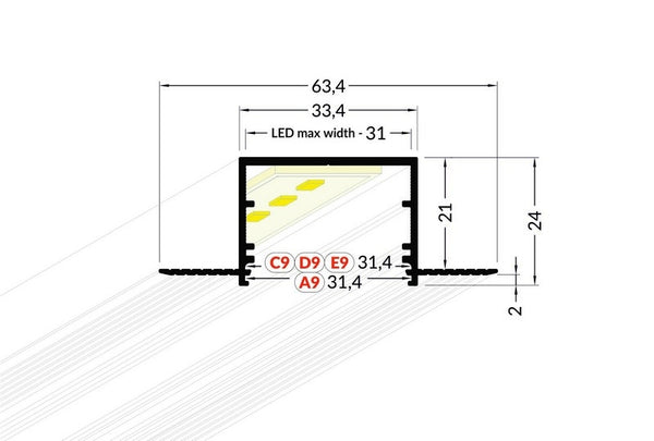 Lišta bílá KM75-B 1M
