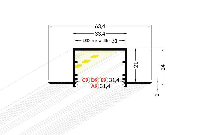 Lišta bílá KM75-B 2M
