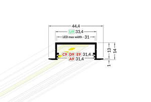 Lišta stříbrná KM76-S 1M