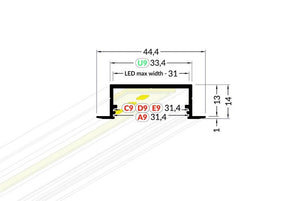 Lišta černá KM76-C 2M