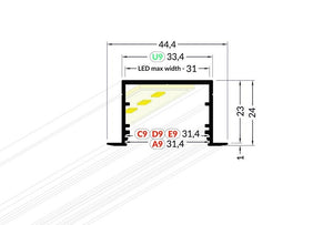 Lišta stříbrná KM77-S 2M