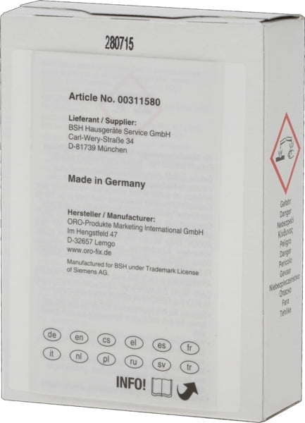 Čistič 00311580 pro čištění myček nádobí značky