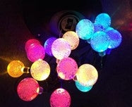 Svítidlo solární GIRLANDA KUL 20LED-KOLOR