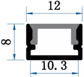 Lišta stříbrná KM33-S 1m