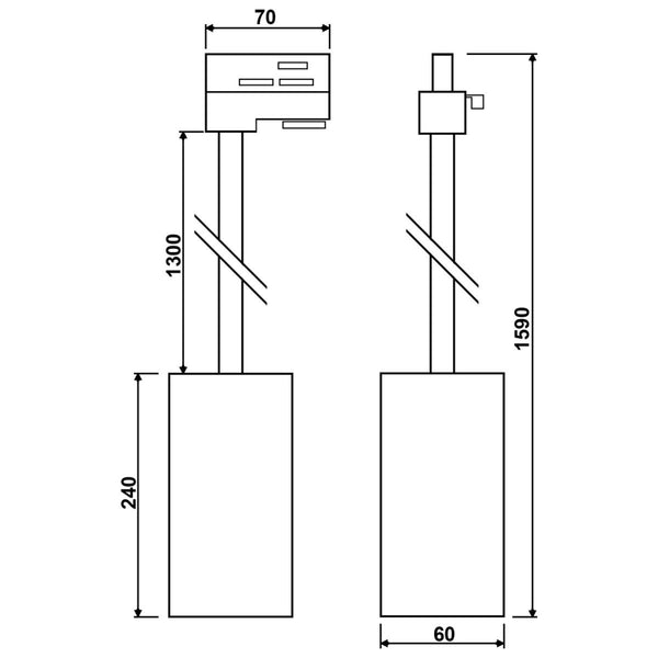 Svítidlo TRACK-Z GU10 24CM BL