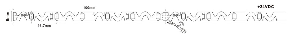 Led pás 4,8W-M S-TYP 4000K IP20 24V