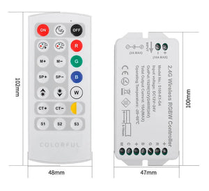 Controller KM-RGB+WW+CW-10 12V-192W, 24V-240W