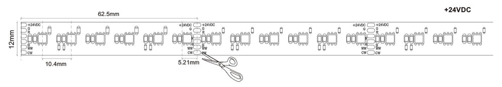 Led pás 23W-M RGB+WW+CW IP20 24V