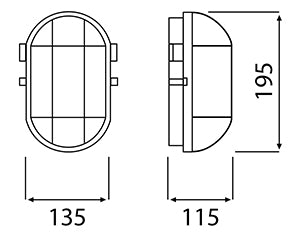 Svítidlo A1210-P OVAL-7063T 75W BL