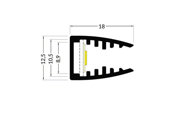 Lišta stříbrná KM3-S 1M