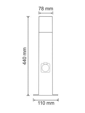Svítidlo se zásuvkou NEW YORK-S44-Z E27 GRAFIT
