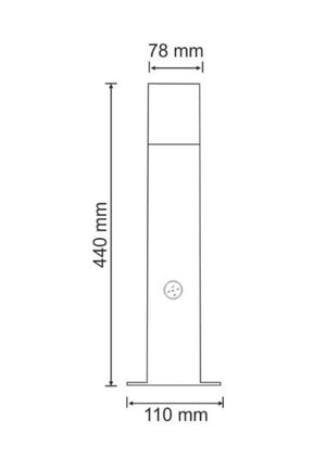 Svítidlo senzorové NEW YORK-S44-S E27 GRAFIT