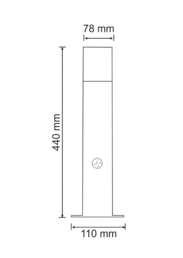Svítidlo senzorové NEW YORK-S44-S E27 GRAFIT