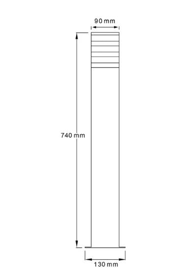 Svítidlo TEKSAS-S74 E27 GRAFIT