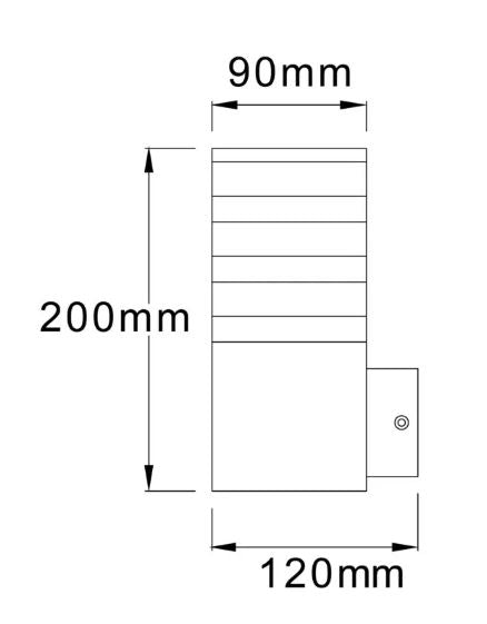 Svítidlo senzorové TEKSAS-N-S E27 GRAFIT