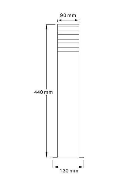 Svítidlo senzorové TEKSAS-S44-S E27 GRAFIT