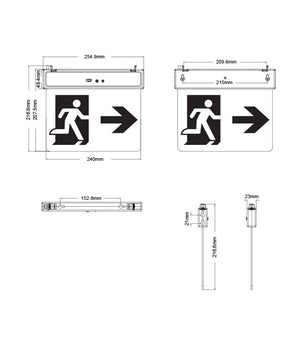 Svítidlo nouzové EXIT-10 SIDE