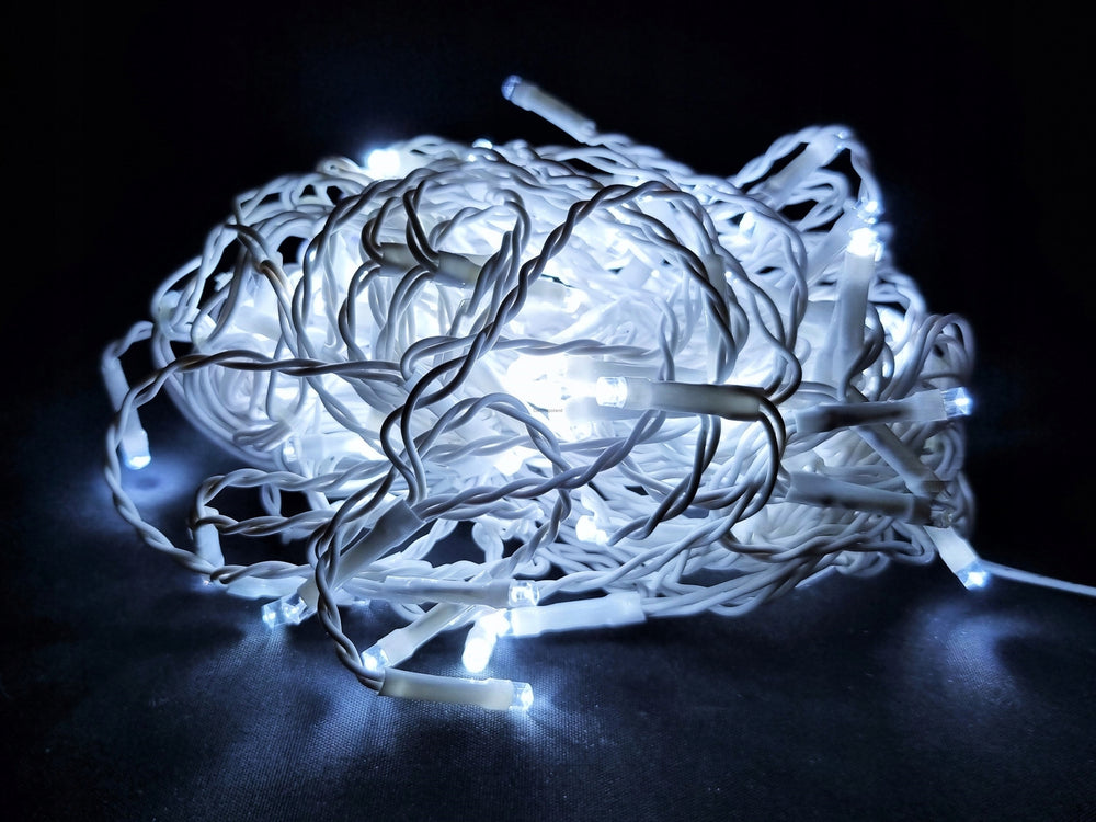 Vánoční řetěz závěsný 100-20-LED CW 3,5M