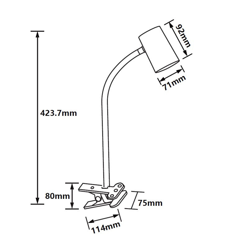 Svítidlo klips TUBA-K KM1931-BL