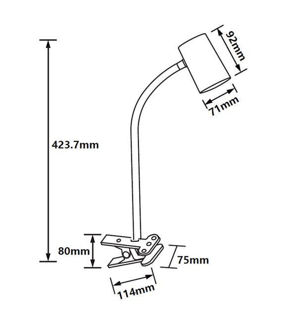 Svítidlo klips TUBA-K KM1931-BL
