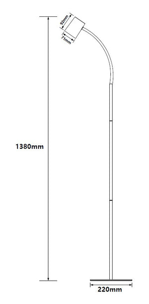 Lampa stojanová TUBA-S KM1932-BL