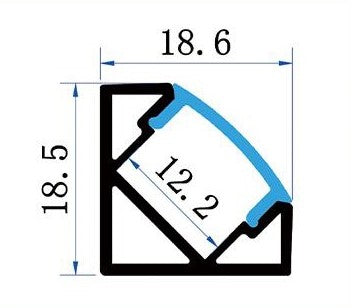 Sada lišty stříbrná KM58-S-MK-P 2M
