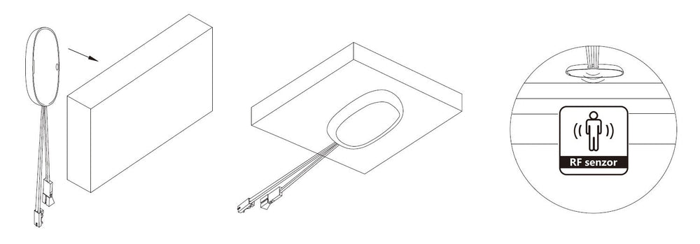 Senzor RF central KM-RFS-01SC 12V-24V 3M
