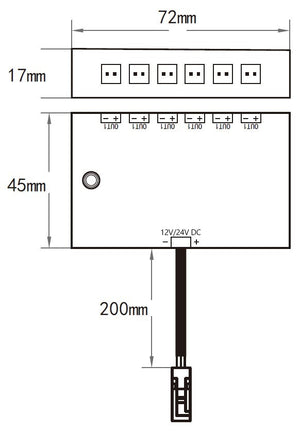 Stmívač přijímač separe KM-W-PS-1 12V-24V 120W