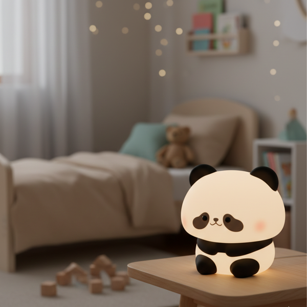 Lampa dětská PANDA 3000K USB-C SILIKON