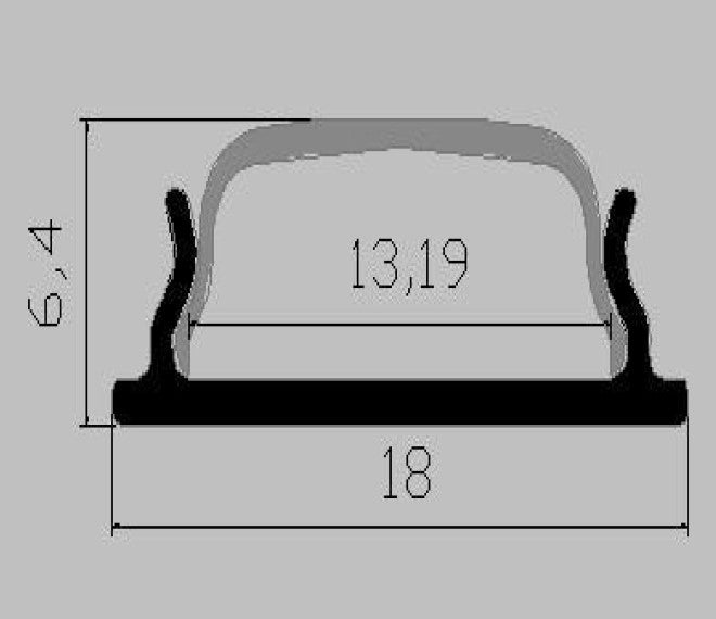 Lišta stříbrná KM34-S 1M