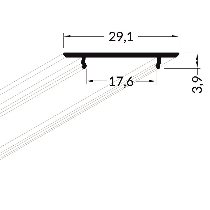 Lišta bílá KM70-B 1M