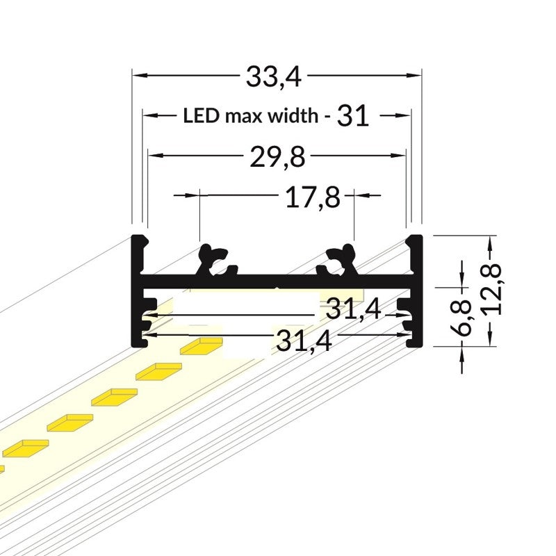 Lišta bílá KM71-B 2M