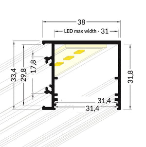 Lišta stříbrná KM73-S 1M
