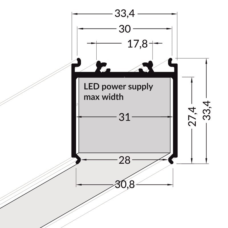 Lišta stříbrná KM78-S 2M