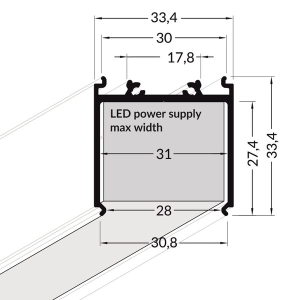 Lišta bílá KM78-B 2M